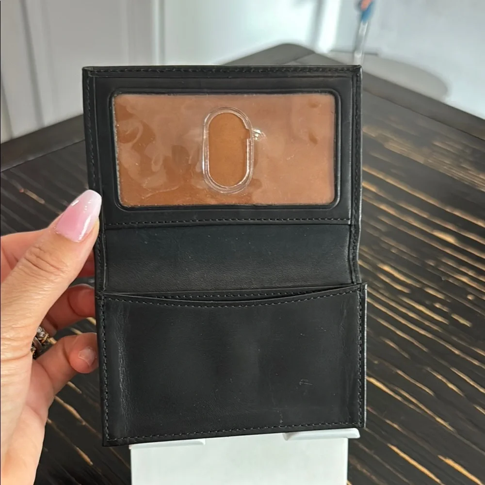 Eisinger Smith Men’s Genuine Leather Wallet Card Holder ID pocket slot Black